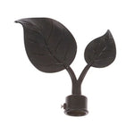 applique murale art nouveau feuilles stylisées texture métallique noir moderne fixations