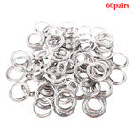 anneaux métalliques argentés industriels 60 paires diamètre intérieur 4cm coton rideau polonais accessoireuminiumallié