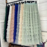 jupe tulle plissée vert rose beige gris bleu violet classique féminine soirée clips cascade