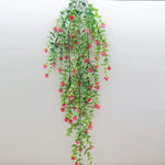 plantes suspendues artificielles fleurs vert rose blanc modernes extérieures