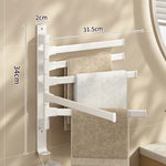 porte serviettes mural rotatif aluminium noir blanc beige support salle bain moderne fixe