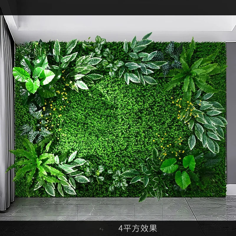 mur végétal artificiel feuillage dense plante décorative jardin extérieur intérieur décoration murale moderne vert