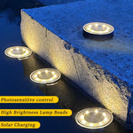 lumière solaire encastrée noire led blanche moderne jardin extérieur autonomesétalement plug in