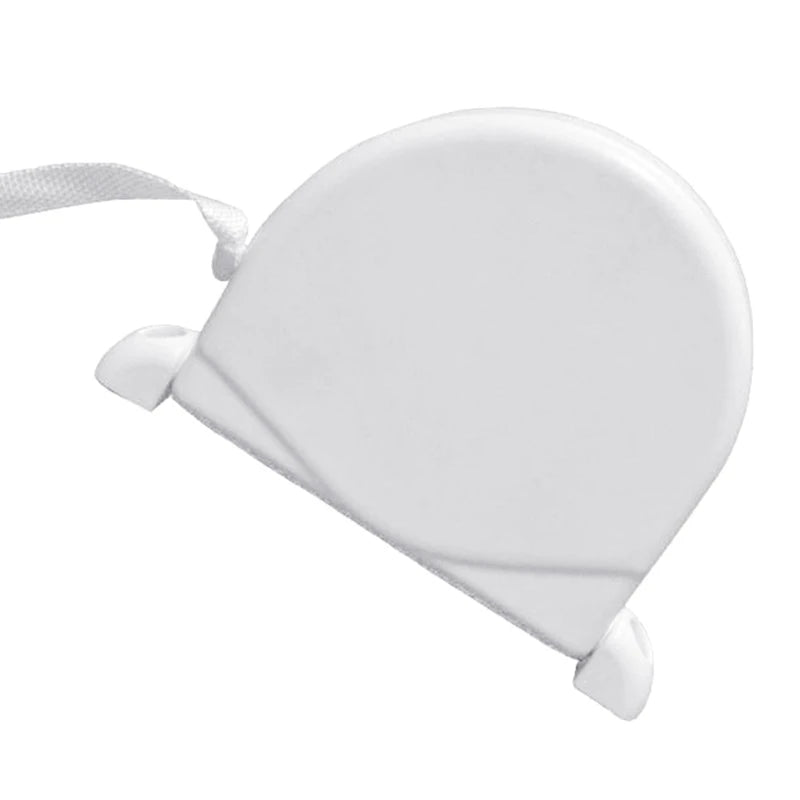 mètre ruban blanc classique 125mm 23mm 172.5mm 14mm mesure bouton retrait fixations