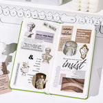 cartes postales vintage paysages citations statuettes beige gris vert blanc modernes 32 pièces