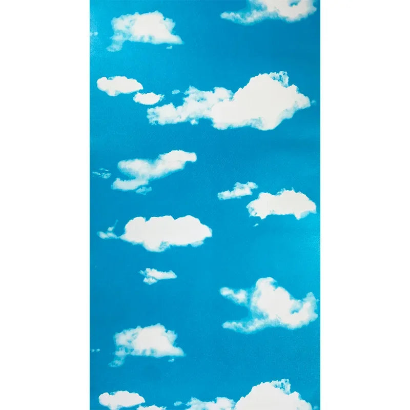 papier peint vinyle autocollant étoiles nuages rose bleu chambre moderne enfant nuages école salon