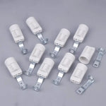 connecteurs électriques blancs modernes 40mm 9mm 10 pièces métal rond lisses opaques