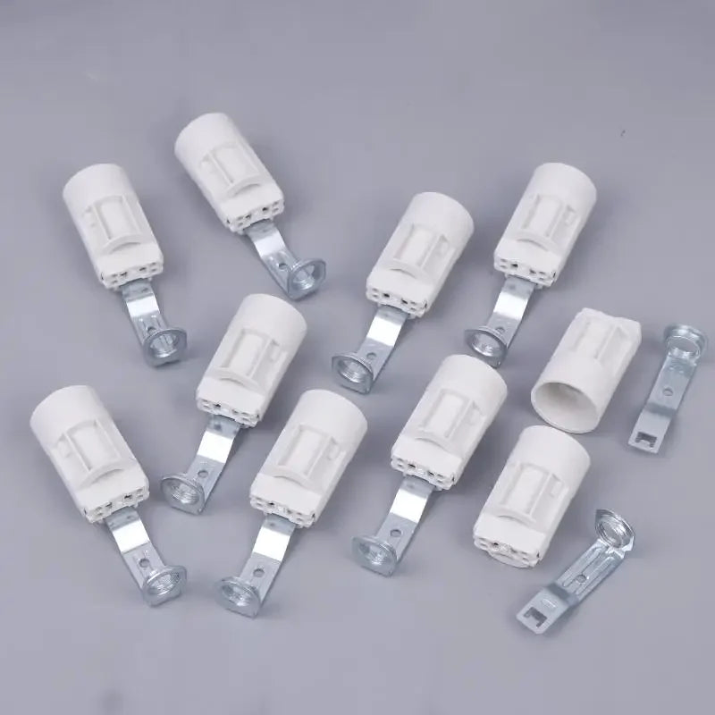 connecteurs électriques blancs modernes 40mm 9mm 10 pièces métal rond lisses opaques