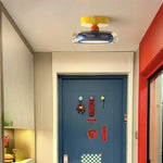 lampe moderne couleur jaune bleu orange verre transparent led chambre enfant deco maison