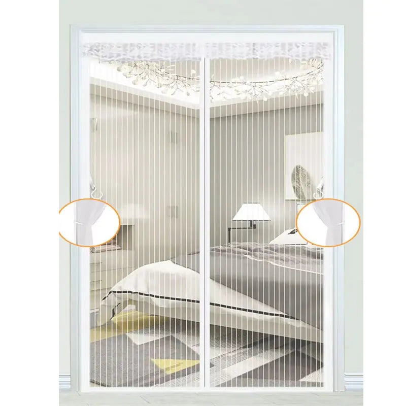 rideau moustiquaire noir maille fine moderne traité insecticide velcro maison été ventilation chambre adultes