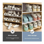 support chaussures moderne perforé blanc rose vert pastel clips réutilisable économiseur d'espace chambre penderie