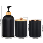 ensemble produits salle bain moderne flacon savon pot coton tige pot brosse dents brosse