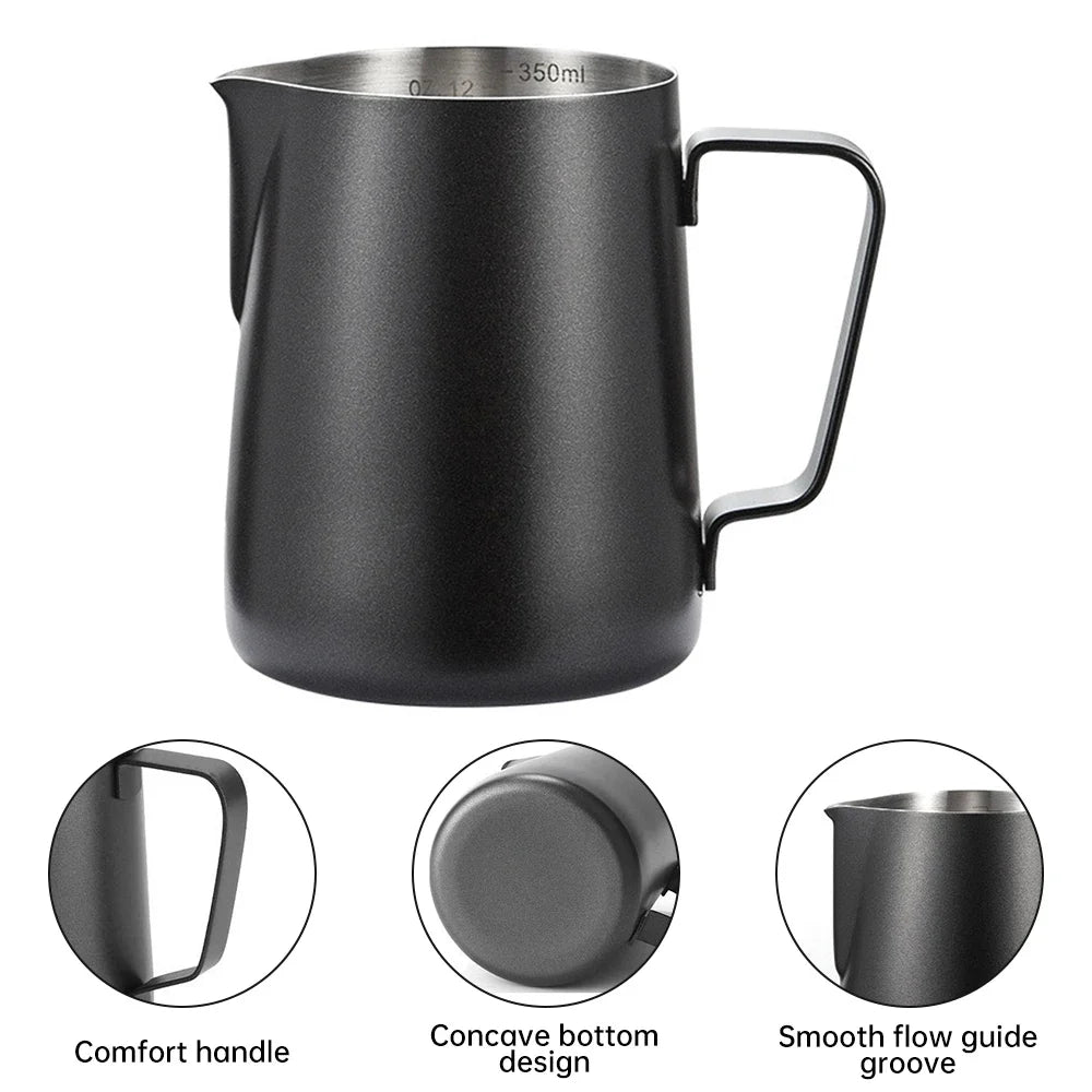 pichet lait acier inoxydable tasse latte art espresso percolateur gooseneck kettle mocha pot