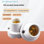 support lampe extérieure céramique blanc lisse industrielle E27 étanche