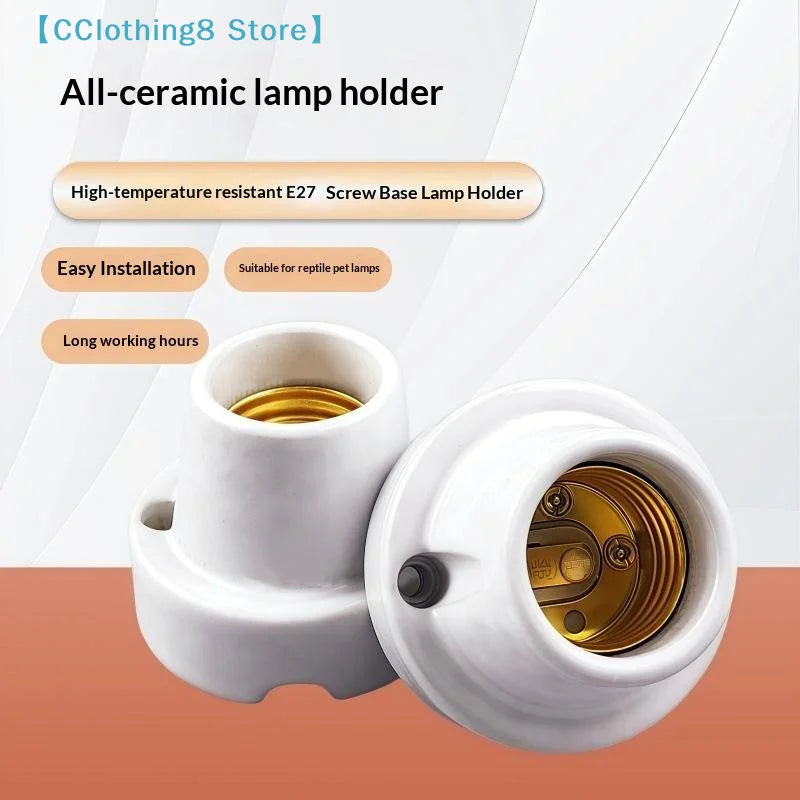 support lampe extérieure céramique blanc lisse industrielle E27 étanche