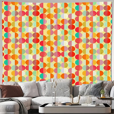 Tenture murale boho motif forêt et arbres décoration chambre nature