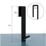 accessoires porte douche transparent noir minimaliste moderne crochet serviettes fixations verre