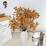 bouquet fleurs séchées violet rose vert jaune blanc modernes vase blancintérieur décoration bohème nordique
