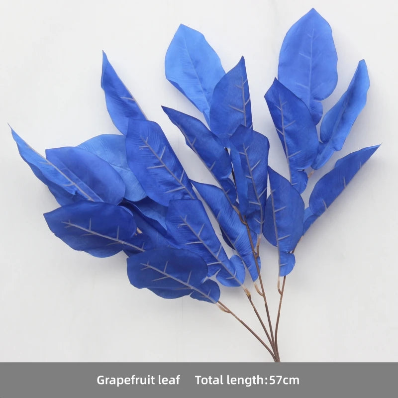 décoration événement artificielle fleurs bleu royal soie feuilles bouquets hybride ornement festifsintérieur