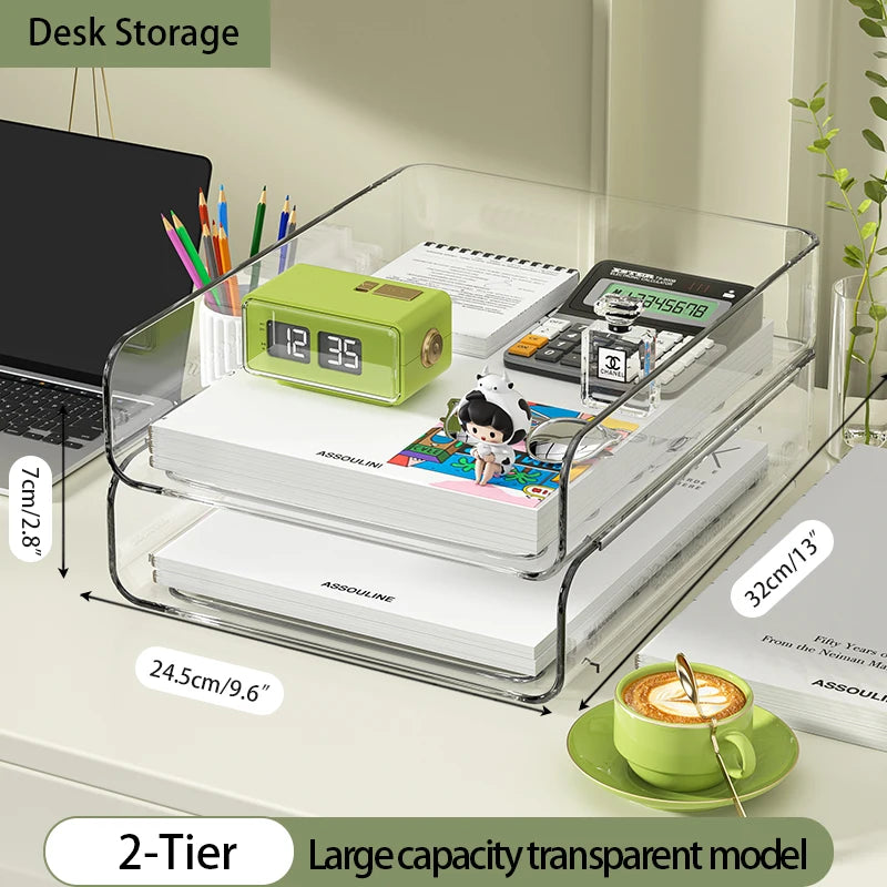 organisateur transparent moderne clips porte crayons pochettes rangement accessoires scissors horloge