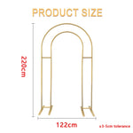 arche decorative metal bleu clair rose pâle doré moderne minimaliste 116x214cm