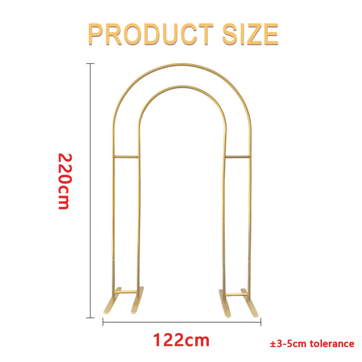 arche decorative metal bleu clair rose pâle doré moderne minimaliste 116x214cm