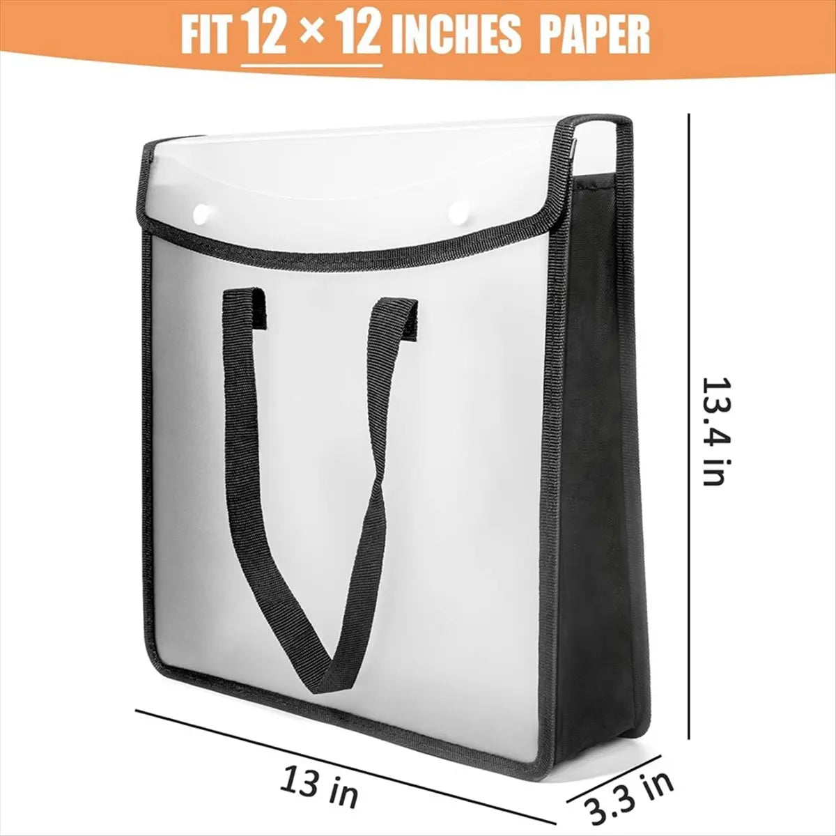 organisateur rangement transparent noir poignées portable réutilisable sac documents modernes