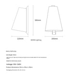 lampe murale moderne blanc texture mat éclairage quotidien 4500k 3000k 6000k fixée verre transparent