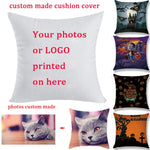 coussin personnalisable carré blanc imprimé animaux motifs floraux simples complexes urbains graphiques lavable
