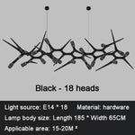 suspension lumineuse noire contemporaine 120cm 10 ampoules certification ul rohs