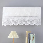 rideau climatisation blanc dentelle motifs floraux translucide classique anti poussière decoration maison