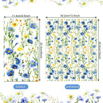 serviettes papier jetables fleurs bleues jaunes salle bain festives motifs floraux noël