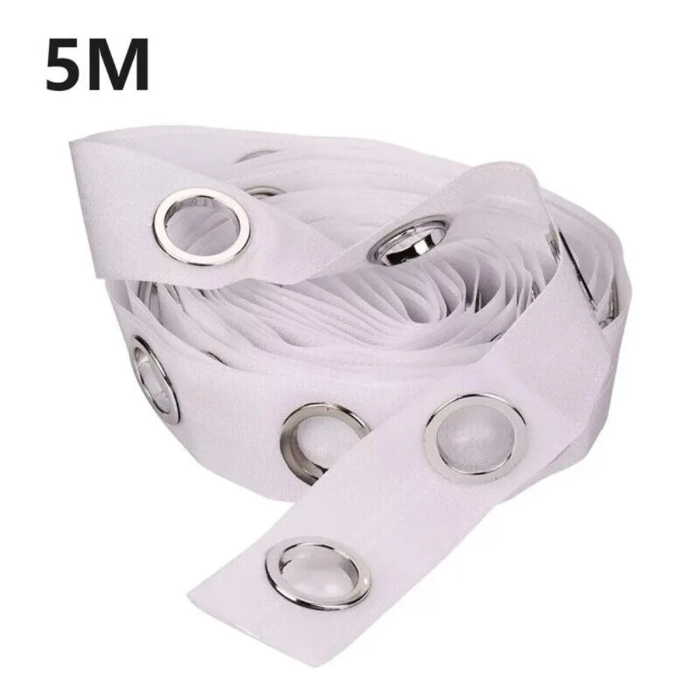 ruban rideau moderne blanc texture tissée 5m 10m eyelets métalliques