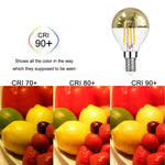 Ampoules LED filament doré blanc chaud sans ombre moderne 50000h E12 E14