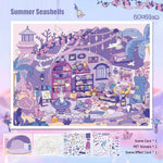 autocollants 3d diy scènes saisonnières printemps été automne hiver illustrées cartes scènes stickers