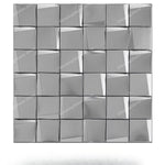 carreaux muraux adhésifs or moderne élégants carrés brillants 29.3cm 29.3cm noir argent