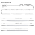 barres lumineuses led blanc modernes 12v 30cm 40cm 50cm télécommande adaptateur secteur