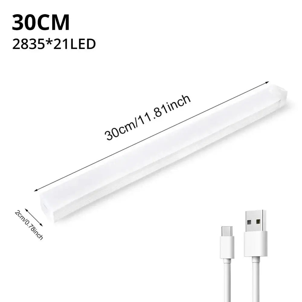lampe induction corporelle rechargeable blanc moderne minimaliste clips chargeur 10cm 20cm 30cm 50cm
