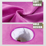 serviette massage bambou rose marron blanc uni velours moderne 80x200cm 120x200cm
