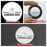 lentilles gobo verre personnalisables logo couleur projection effets irisés abatjour led transparent ensemble