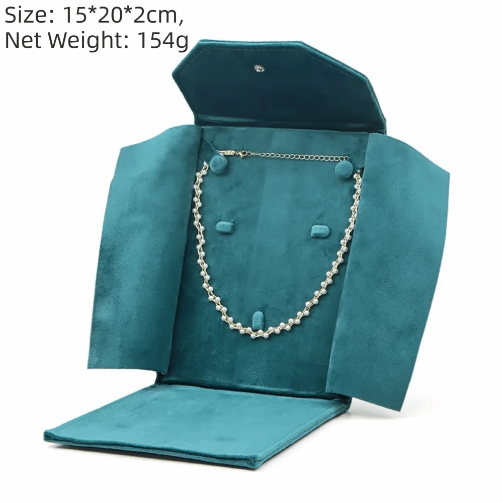 sac rangement bijoux velours turquoise vert rose gris bleu classique portable multifonction