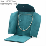 sac rangement bijoux velours turquoise vert rose gris bleu classique portable multifonction