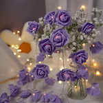 guirlande lumineuse rose fleurs artificielles baby's breath anniversaire mariage décoration féerique événement