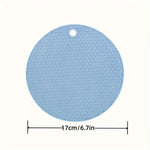 tapis table silicone réseau hexagonal bleu clair rose gris moderne antidérapant résistant taches cuisine