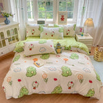 ensemble literie floral vintage 100 coton blanc rose vert bleu beige