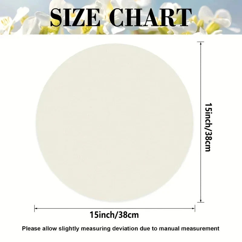 plaquettes table fleuries blanc vert beige classiques résistantes facilement entretien dimension 38cm