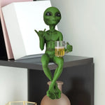 statuette extraterrestre verte moderne statuette bière adhésif intérieur extérieur ornement art contemporain adultes