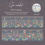 ruban decoratif transparent fleurs vigne vintage floral adhésif naturel blanc marron bleu rose vert