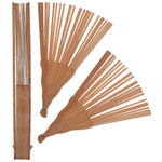 diy éventail bois pliant cadre main marron rayures classique artisanal kit fabrication
