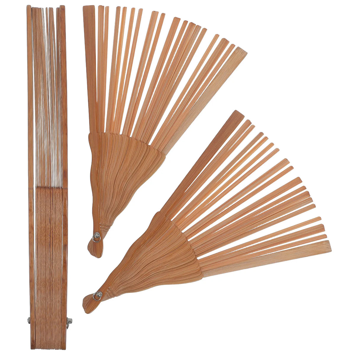 diy éventail bois pliant cadre main marron rayures classique artisanal kit fabrication